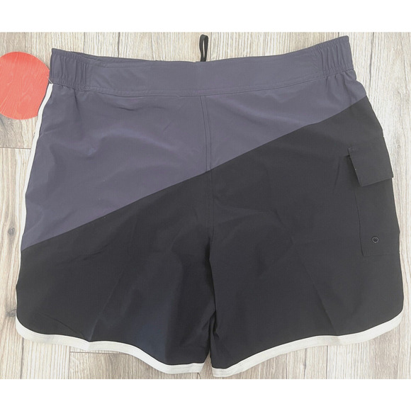 TYR Mens Bulldog Diagnonal Splice Board Shorts Swim - Black Grey Size 2XL - $40 - Picture 3 of 8
